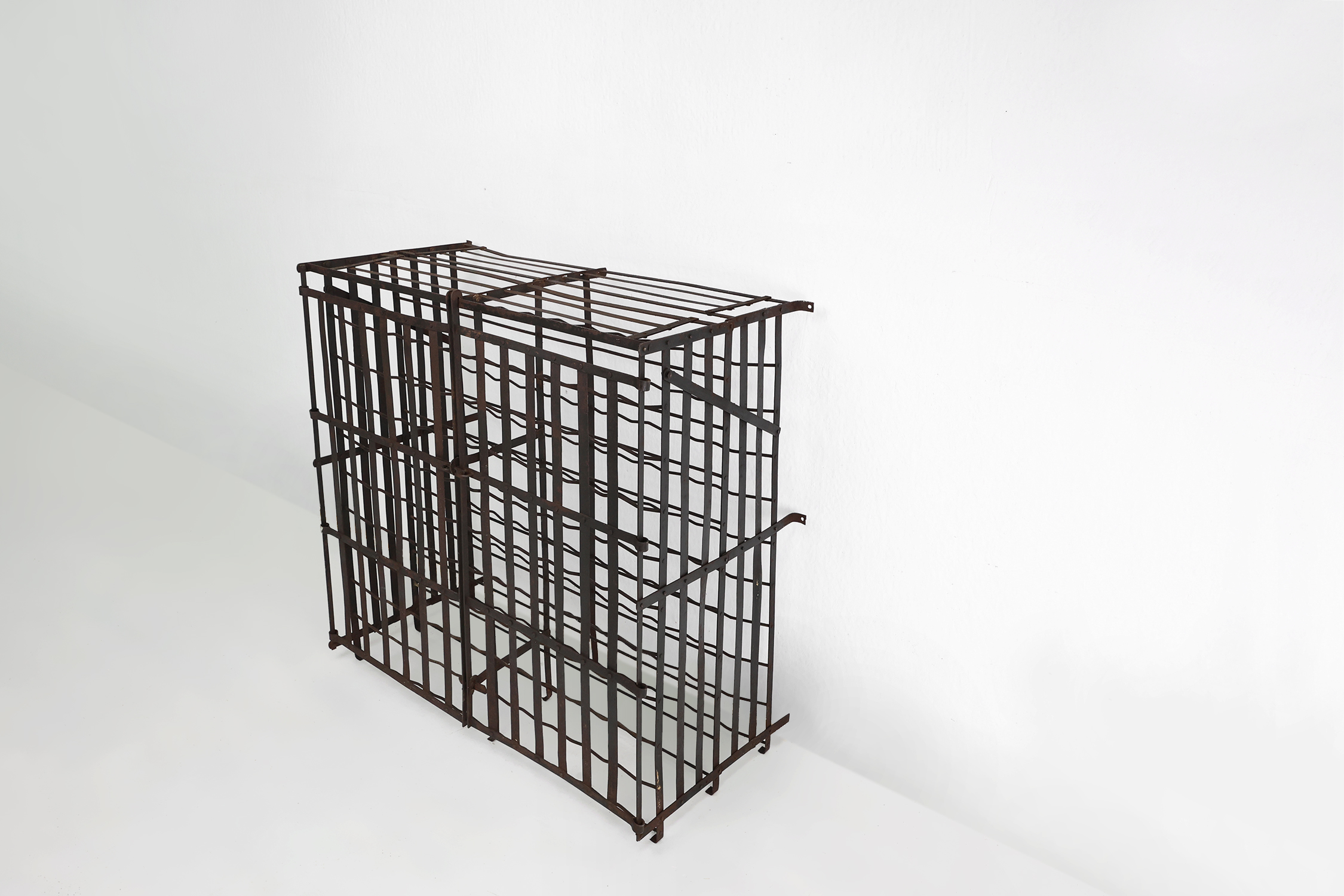 Large lockable French wine cage or rack, 200 bottles, ca. 1900 thumbnail